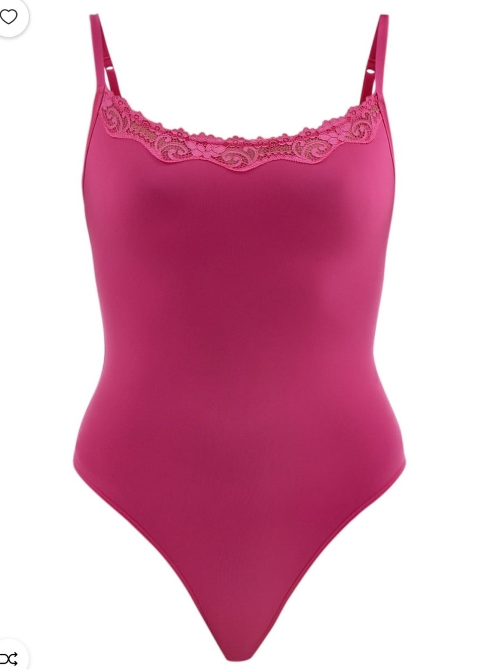 Plus Size 🩷 Fit Stretch Lace Trim Bodysuit